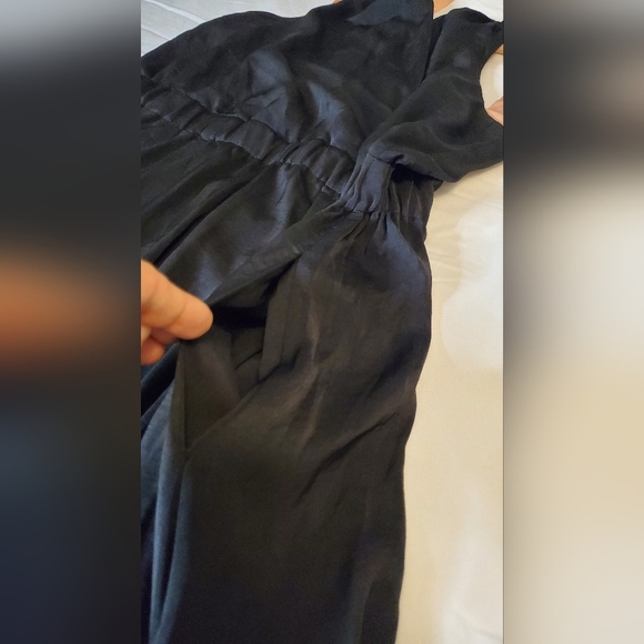 Banana Republic Black Wrap Maxi Dress Size 16 V-Neck Sleeveless NWOT - Picture 9 of 9